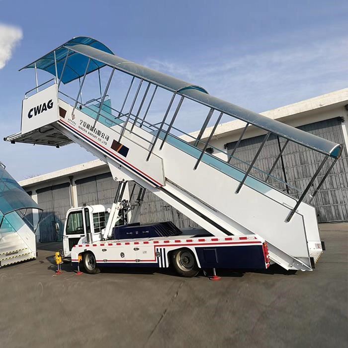 Manual Aircraft Airport Mobile Hand Boarding Stair