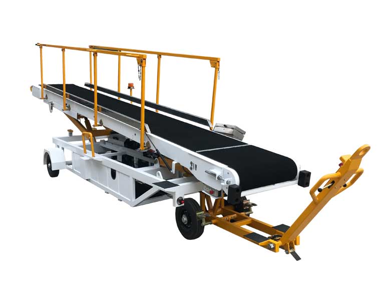 Towing Airport baggage belt loader