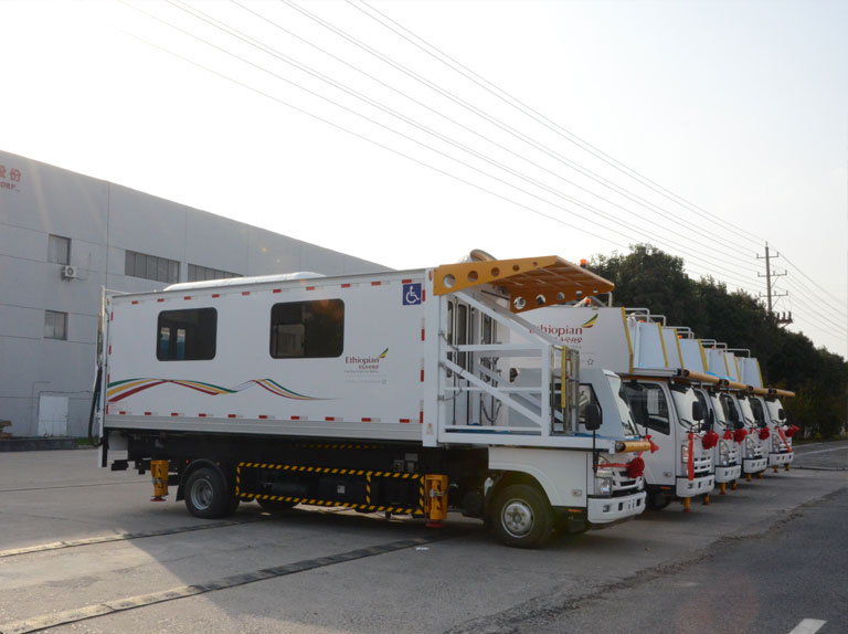 Diesel half-head Airport Ambulift safety device