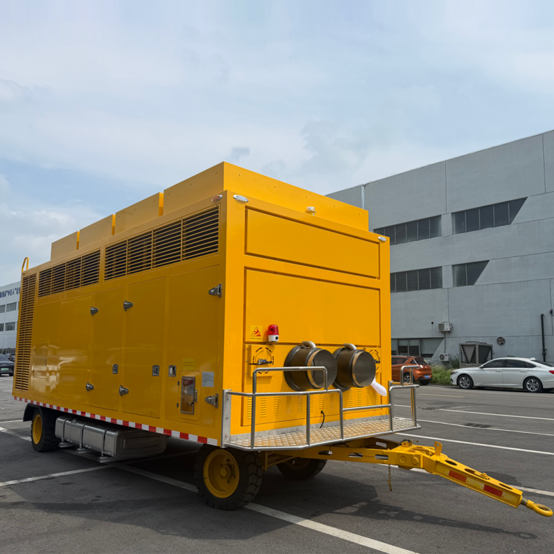 Towing aircraft air conditioning units