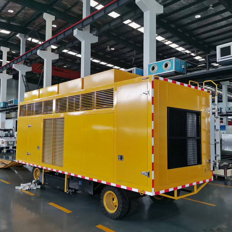 Towing aircraft air conditioning units